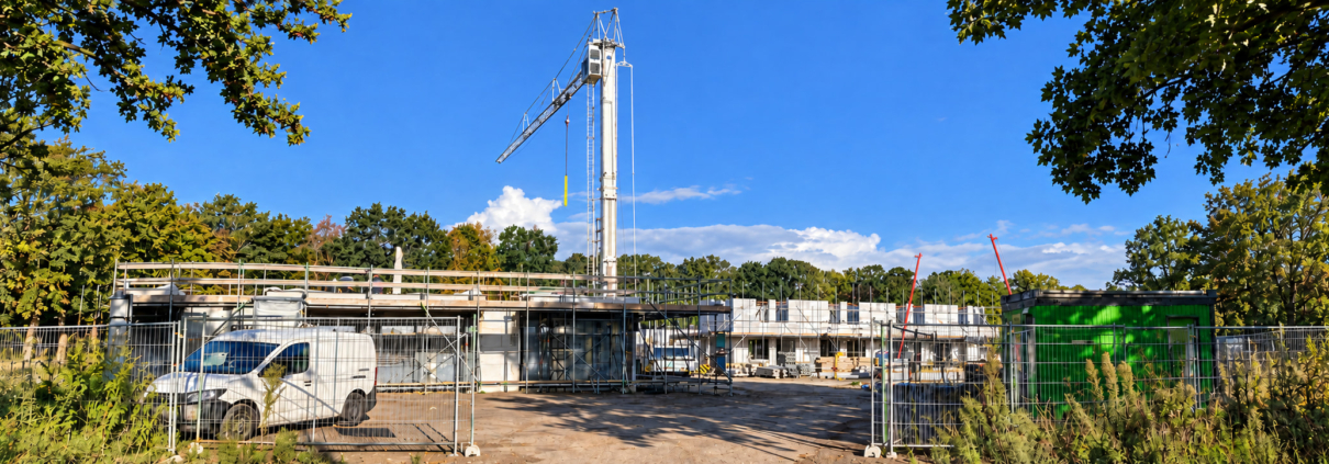 Hypotheek-Yoost BV Nieuwbouwwoningen in aanbouw met hijskraan – eerste woning kopen